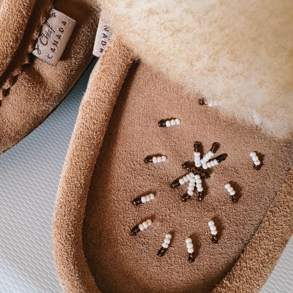 Beaded Sheepskin Moccasins Laurentian Chief